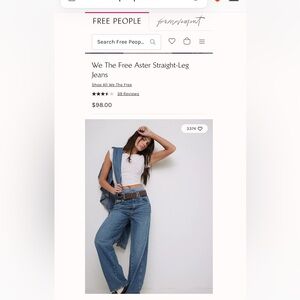 NWOT Free People Aster Jean